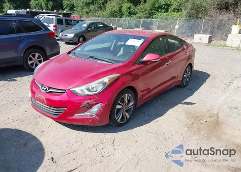 2014 Hyundai Elantra Limited z USA, uszkodzony, nr VIN KMHDH4AE0EU033393